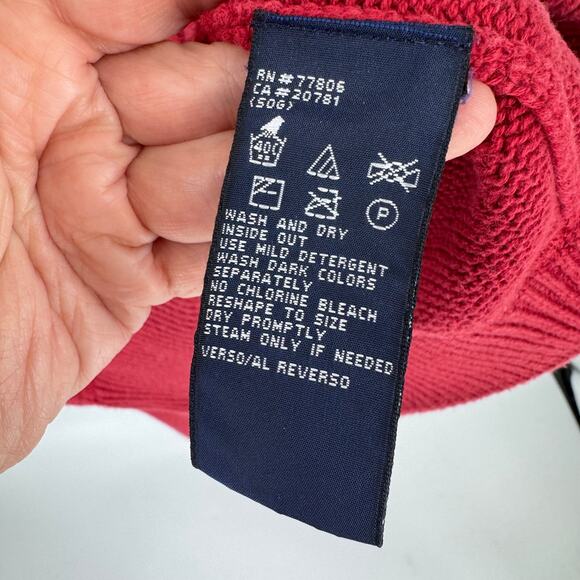 Vintage Tommy Hilfiger Classic Men's Crewneck Knit Pullover Red Sweater Size XL - Picture 6 of 8